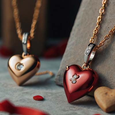 Médaillons cœurs à offrir pour la saint valentin